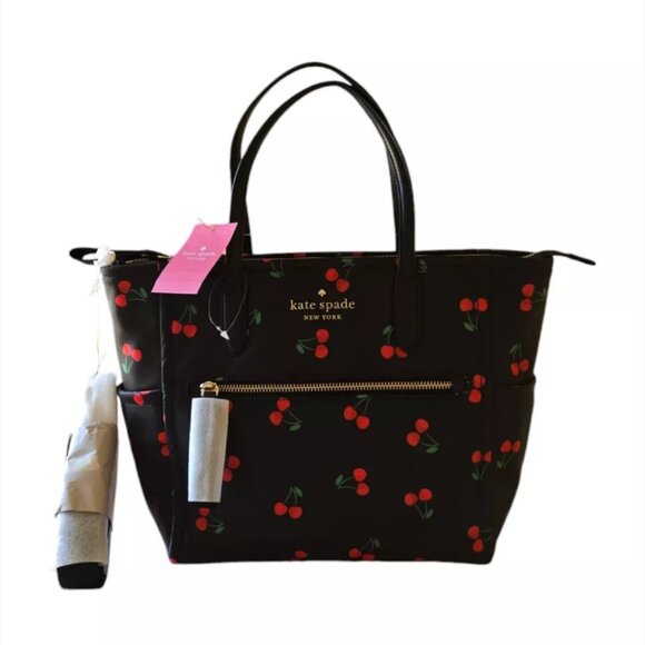 kate spade Handbags - Kate Spade Women's The Little Belt Black Red Cherry Satchel Shoulder Handbag